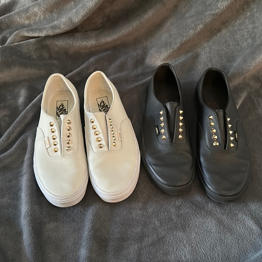 Leather studded Vans